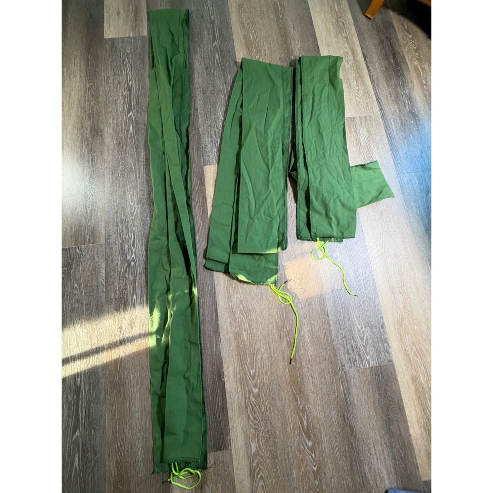 Unbranded Gyro Helicopter Rotor Blade Covers Green Canvas Set 132 Inch Length